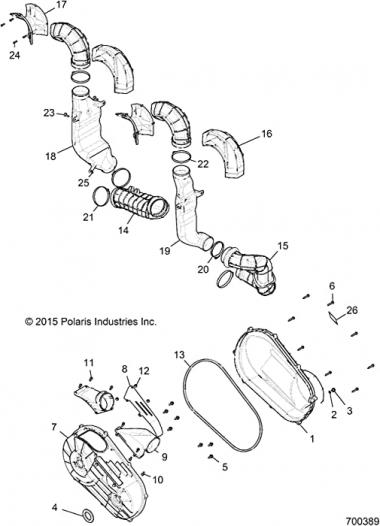 Polaris Ranger Clutch Outlet Hose, Mudder, Genuine OEM Part 5415626, Qty 1