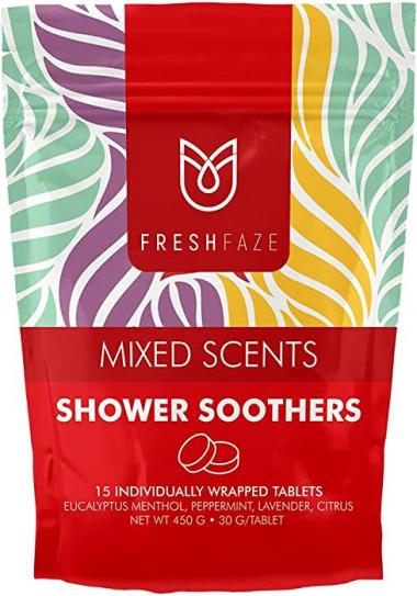 Mixed Scents Shower Steamers - Tablets with Organic Eucalyptus Menthol, Peppermint, Lavender, Citrus Essential Oils - Relaxing Aromatherapy Bath Supplies - 15 Tablets Shower Bombs Gifts for Women