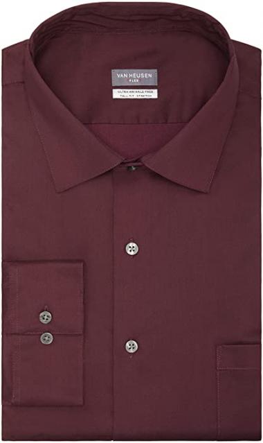 Van Heusen Men's Tall Fit Dress Shirt Ultra Wrinkle Free Flex Collar Stretch (Big and Tall)