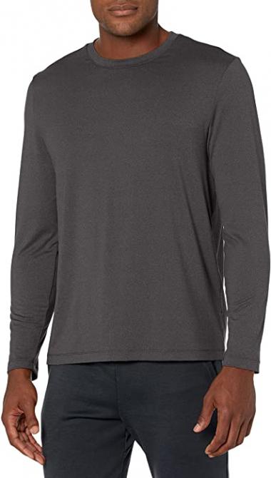 Van Heusen Men's Performance Tech Long Sleeve Crewneck T-Shirt