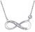 Billie Bijoux Infinity Necklaces 925 Sterling Silver Necklace Love Pendant White Gold Plated Diamond Women Necklace Mother's Day Gift for for Women Girls