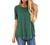 JomeDesign Summer Tops for Women Short Sleeve Side Split Casual Loose Tunic Top