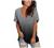 Women's Floral V Neck Short Sleeve T Shirt Trendy Printed Summer Tops Casual Loose Fit Tee Shirts Dressy Tunic Blouses