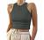 KAMISSY Women Basic Crew Neck Crop Tank Top Solid Rib-Knit Binding Crop Top