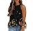 Womens Summer Tops 2022 High Neck Summer Boho Floral Halter Tank Tops Babydoll Ruffled Flowy Sleeveless Shirts Blouses