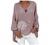 SNKSDGM Womens Cotton Linen Shirts Boho Printed Roll Up Long Sleeve Summer T-Shirt Blouse Loose Fit V Neck Tunic Tees S-5XL