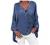 SNKSDGM Womens Cotton Linen Shirts Boho Printed Roll Up Long Sleeve Summer T-Shirt Blouse Loose Fit V Neck Tunic Tees S-5XL