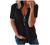 Women's Short Sleeve Zipper Tops and Blouses Casual Loose Fit V Neck Tunic Trendy Color Block Tees Summer T Shirts