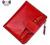 AINIMOER Women's RFID Blocking Leather Small Compact Bi-fold Zipper Pocket Wallet Card Case Purse with id Window