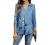 Timeson Women's V Neck Blouse 3/4 Sleeve Tunic Tops Ladies Work Shirts