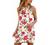 Summer Halter Dresses for Women Vintage Boho Floral Print Tank Mini Dress Sleeveless Beach Cocktail Party Sundress