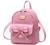 Girls Bowknot Cute Leather Backpack Mini Backpack Purse for Women