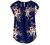 Milumia Women's Elegant Floral Print Petal Cap Sleeve Pleated Vacation Office Work Blouse Top