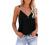 Womens Fashion 2022 Summer Tops Dressy Plunge V Neck Zip Up Spaghetti Strap Tank Top Sleeveless Camisole Shirts Blouse