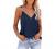 Womens Fashion 2022 Summer Tops Dressy Plunge V Neck Zip Up Spaghetti Strap Tank Top Sleeveless Camisole Shirts Blouse