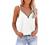 Womens Fashion 2022 Summer Tops Dressy Plunge V Neck Zip Up Spaghetti Strap Tank Top Sleeveless Camisole Shirts Blouse