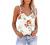 Womens Summer Tops Fashion V-Neck Spaghetti Strap Tank Tops Trendy Camisole Loose Fit Blouse Shirts with Cute Printing