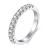 EAMTI CZ Wedding Band for Women 925 Sterling Silver Half Eternity Stackable Ring Size 3-13