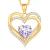 CDE Heart Necklaces for Women Gold-Plated 925 Sterling Silver Birthstone Pendant Necklace Birthday Jewelry Gifts for Women Girls Her Sister Friends