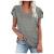 Smooto 2022 Women Summer Blouses Casual V-Neck Short Sleeve T-Shirt Oversized Blouse Women Basic Tee Tops