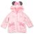 Disney Girl's Minnie Mouse Print Hooded Puffer Jacket with Ears and Bow