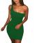 BORIFLORS Women's Casual Basic One Shoulder Tank Top Bodycon Mini Club Dress