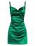 ZAFUL Women's Sexy Mini Party Club Satin Dress Spaghetti Strap Cowl Neck Slip Short Dress