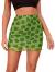 Verdusa Women's Floral Mesh Overlay Elastic Waist Bodycon Mini Skirt