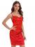 SOLY HUX Women's Spaghetti Strap Cowl Neck Satin Short Slip Dress