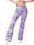 SOLY HUX Women's Print Elastic High Waisted Flare Leg Bell Bottom Pants