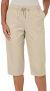 Coral Bay Womens Everyday Drawstring Twill Capris