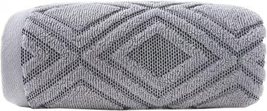 Pidada Bath Towel Diamond Pattern Highly Absorbent Soft 100% Cotton Towel for Bathroom 1 Pack 27.6 x 55 Inch (Gray)