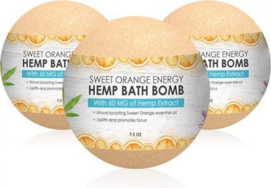 Bath Bomb, Sweet Orange Energy (Pack of 3)