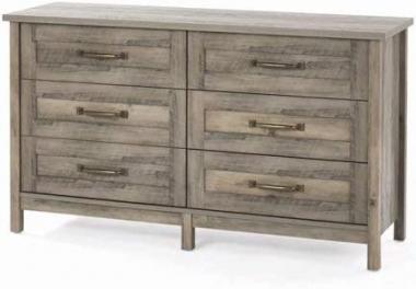 Better Homes & Gardens Modern Farmhouse 6-Drawer Dresser, Rustic Gray Finish