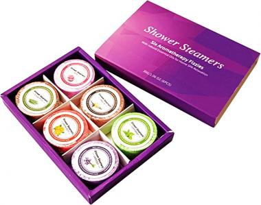 Shower Steamers Bath Salt Tablets Variety Pack of 6 Valentine Bath Bombs Bath Kit for Women Gift Set for Stress Relief Enjoy Home Spa Birthday Holiday