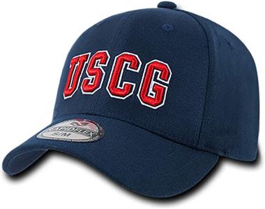 United States US Coast Guard USCG Flex Wings Baseball Ball Structured Fitted Cap Hat S/M L/XL