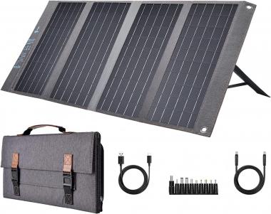 BigBlue 36W Solar Panels Charger with DC(20V/1.8A), PD 20W USB-C and Fast Charge USB-A, IP54 Waterproof, Portable Solar Panel for Camping, Compatible with iPhone, Galaxy, Tablets, Small Power Station