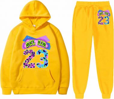 The Fresh Prince of Bel-Air Men Women Hip Hop 2 Piece Sweatshirt Sweatpant Set Hoodies Tracksuit