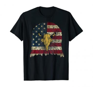 Bald Eagle Kids Boys Men American Us Flag 4th of July T-Shirt