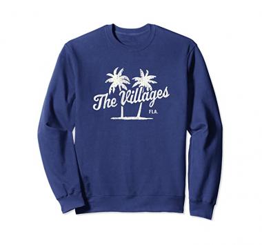 The Villages Florida Vintage 70s Palm Trees Graphic Sweatshirt