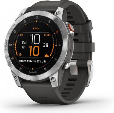 Garmin epix Gen 2, Premium active smartwatch, Health and wellness features, touchscreen AMOLED display, adventure watch with advanced features, slate steel