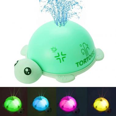 Light Up Turtle Bath Toy Sprinkler for Kid, Bath Time Toys Toddler Tub Toys for 1-3 Year Old Boys Girls, Bath Toys Gift for Babies 6-18 Months