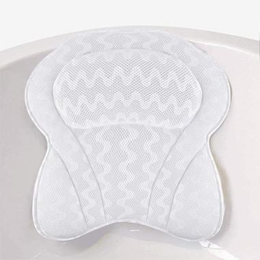 CHRUNONE Bath Pillow, Bathtub Pillow for Neck and Back Support, 3D Air Mesh Breathable Bath Pillows for Hot Tub Jacuzzi Spa