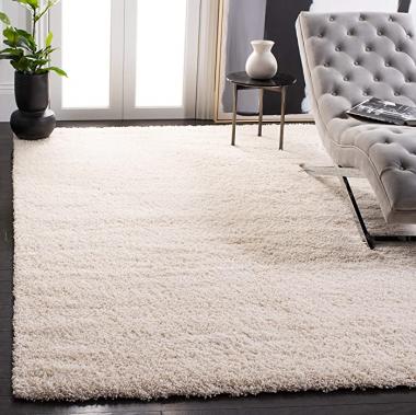 SAFAVIEH California Premium Shag Collection 8'6" x 12' Ivory SG151 Non-Shedding Living Room Bedroom Dining Room Entryway Plush 2-inch Thick Area Rug