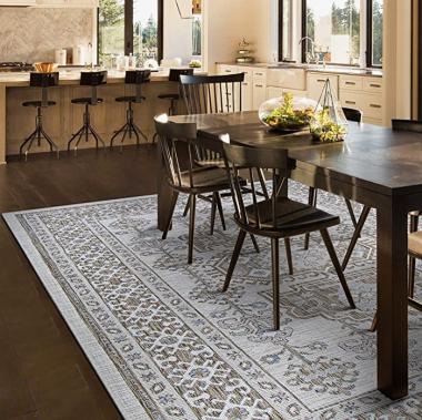 Couristan Charm Woodburn Ivory-Sand Indoor/Outdoor Area Rug, 7'10" x 10'9"