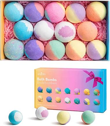 AOOF Organic Natural Bath Bomb Set, containing Pure Essential Oil, moisturizing Skin, Ladies, Children, Girls, Birthday, Wedding Gift Bath Set Single Pack Without Carton