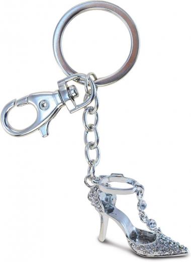 Puzzled Elegant High Heel Shoe Sparkling Charm Elegant Keychain