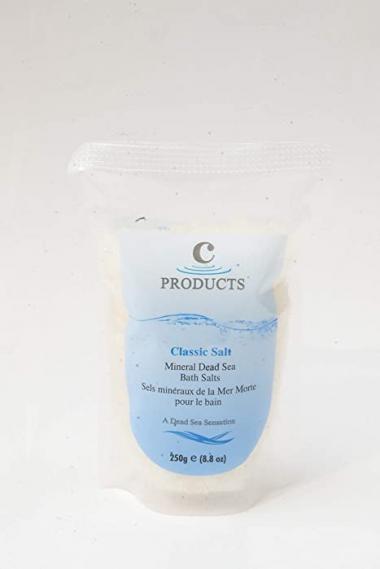 C-PRODUCTS – Classic Salt - 100% Organic Pure Mineral Dead Sea Bath Salts. All The Minerals Included. 250g (8.8 oz)