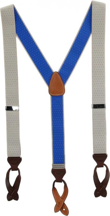 CrookhornDavis Men's Madison Pin Dot Convertible Clip End Elastic Braces