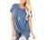 SAMPEEL Women's Casual Shirts Twist Knot Tunics Tops